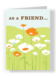 Transcend Friend Flowers 5x7 Folded Card