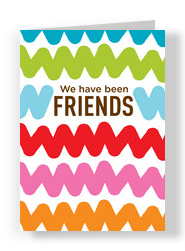 Colorful Friends Cords 5x7 Folded Card