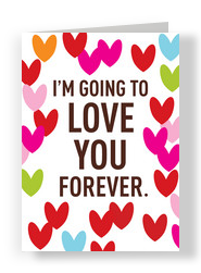 Exciting Love Forever 5x7 Folded Card