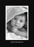 Black Solid Portrait 5x7 Folded Card