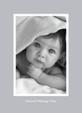Gray Solid Portrait 5x7 Folded Card