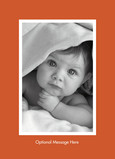 Orange Solid Portrait 5x7 Folded Card