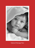 Red Photo Border 5x7 Folded Card