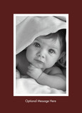 Chocolate Solid Portrait 5x7 Folded Card