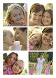 Six Collage Portrait 5x7 Folded Card