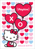 Heart Balloon Hello Kitty 5x7 Folded Card