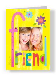 Cheerful Yellow Friend 5x7 Folded Card