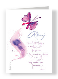 Painted Butterfly 5x7 Folded Card