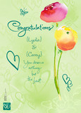 Two Flower Congrats 5x7 Folded Card