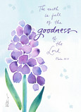 Religious Purple Flower Easter 5x7 Folded Card