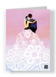 Wedding Couple 5x7 Folded Card