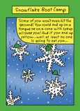 Snowflake Boot Camp 5x7 Folded Card