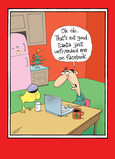 Santa Unfriending 5x7 Folded Card