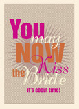 Kiss the Bride 5x7 Folded Card