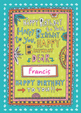 Birthday by Name 5x7 Folded Card