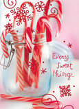 Candy Cane Jar 5x7 Folded Card