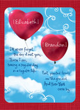 Heart Balloons 5x7 Folded Card