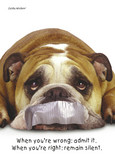 Dogs Sealed Lips 5x7 Folded Card