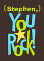 Rock Star 3.75x5.25 Folded Card