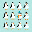 Misfit Penguin 4.75x4.75 Folded Card