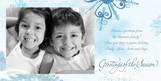 Crystal Snowflake Greetings 8x4 Flat Card