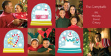 Winter Snow Globes 8x4 Flat Card