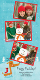 Reindeer Cardinal Cartoon 4x8 Flat Card