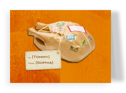 Wrapped Up Turkey 7x5 Folded Card
