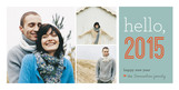 Hello New Year 8x4 Flat Card