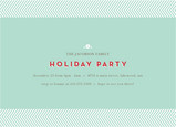 Blue Stripes Party 7x5 Flat Card