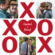 Red XO Love 4.75x4.75 Folded Card