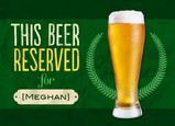 Green Reserved Beer 7x5 Folded Card