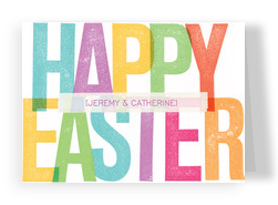 Colorful Easter Letters 7x5 Folded Card