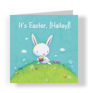 It is Easter Bunny 4.75x4.75 Folded Card