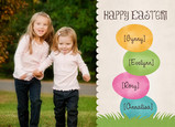 Stacked Easter Eggs 7x5 Folded Card