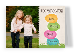 Stacked Easter Eggs 7x5 Folded Card