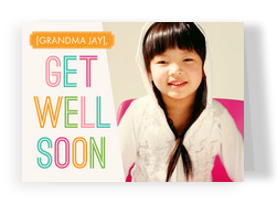 Bright Colorful Get Well 7x5 Folded Card