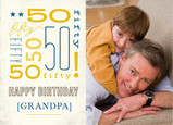 Fiftieth Birthday 7x5 Folded Card