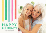 Colorful Birthday Flags 7x5 Folded Card