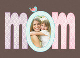 Mom Oval Frame 7x5 Folded Card