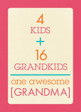 Grandma Equation 5x7 Folded Card