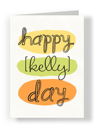 Happy Name Day 5x7 Folded Card