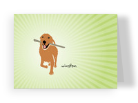 Retriever Dog 5.25x3.75 Folded Card