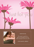 Pink Daisy Love 5x7 Flat Card