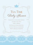 Tea Time Blue 5x7 Flat Card