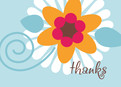 Teal Hot Pink Note 5.25x3.75 Folded Card