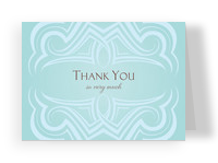 Classic Teal Note 5.25x3.75 Folded Card