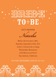 Orange White Bride 5x7 Flat Card