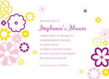 Purple Yellow Flowers 7x5 Flat Card