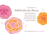 Orange Pink Flowers 7x5 Flat Card